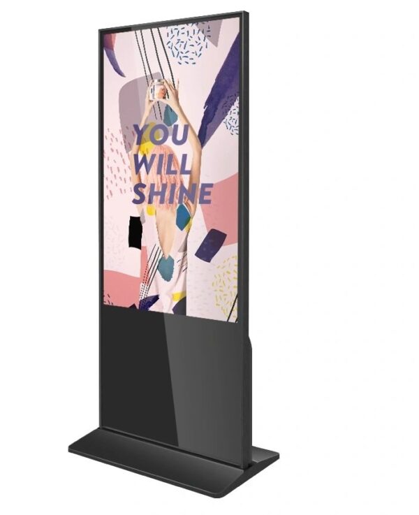 Écran LCD 65 pouces extérieur Android non tactile 4k Wifi médias publicitaires de signalisation numérique led publicités télévisées portables